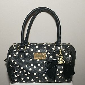 Betsey Johnson| Black and White Polka Dot Handbag